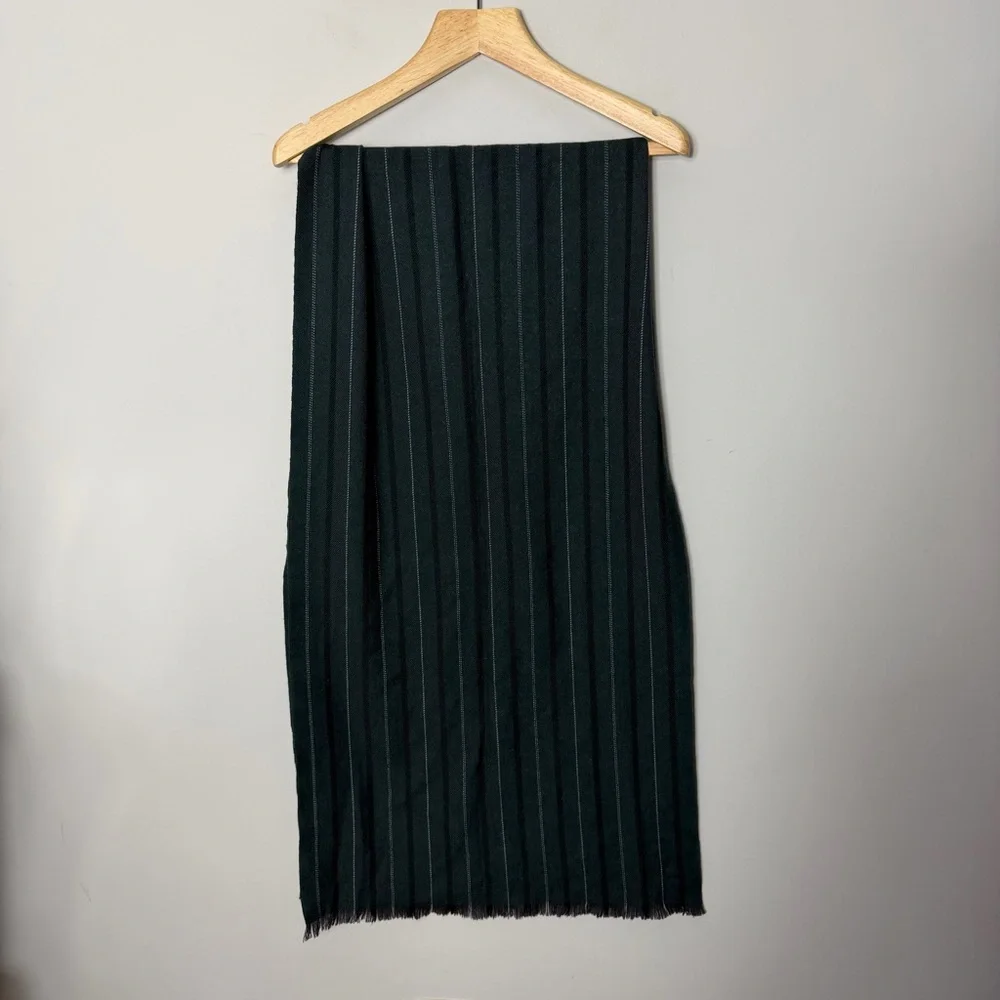 TESSITURA DI NOVARA Cloth Ermenegildo Zegna Wool Striped Scarf Green